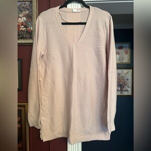 Women’s The Gap Wool Blend Soft Pink Tunic Knit Sweater Large Tall